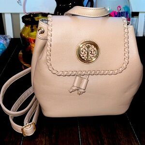 Vegan Leather Light Pink Backpack Purse NWT